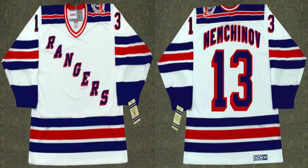 2019 Men New York Rangers #13 Nemchinov white CCM NHL jerseys->new york rangers->NHL Jersey